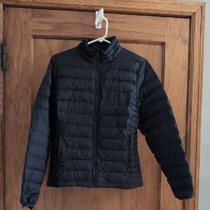 Quince Women's Lightweight Down Packable Puffer Jacket, Black, Small